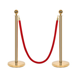 Gold Stanchions with velvet rope