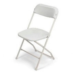 White Plastic Chairs - B Grade - Pickup Only