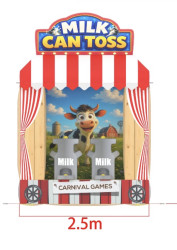 Milk Can Toss Carnival Game