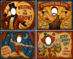Circus poster photo frames